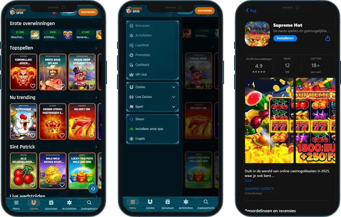 RingoSpin Casino op mobiel